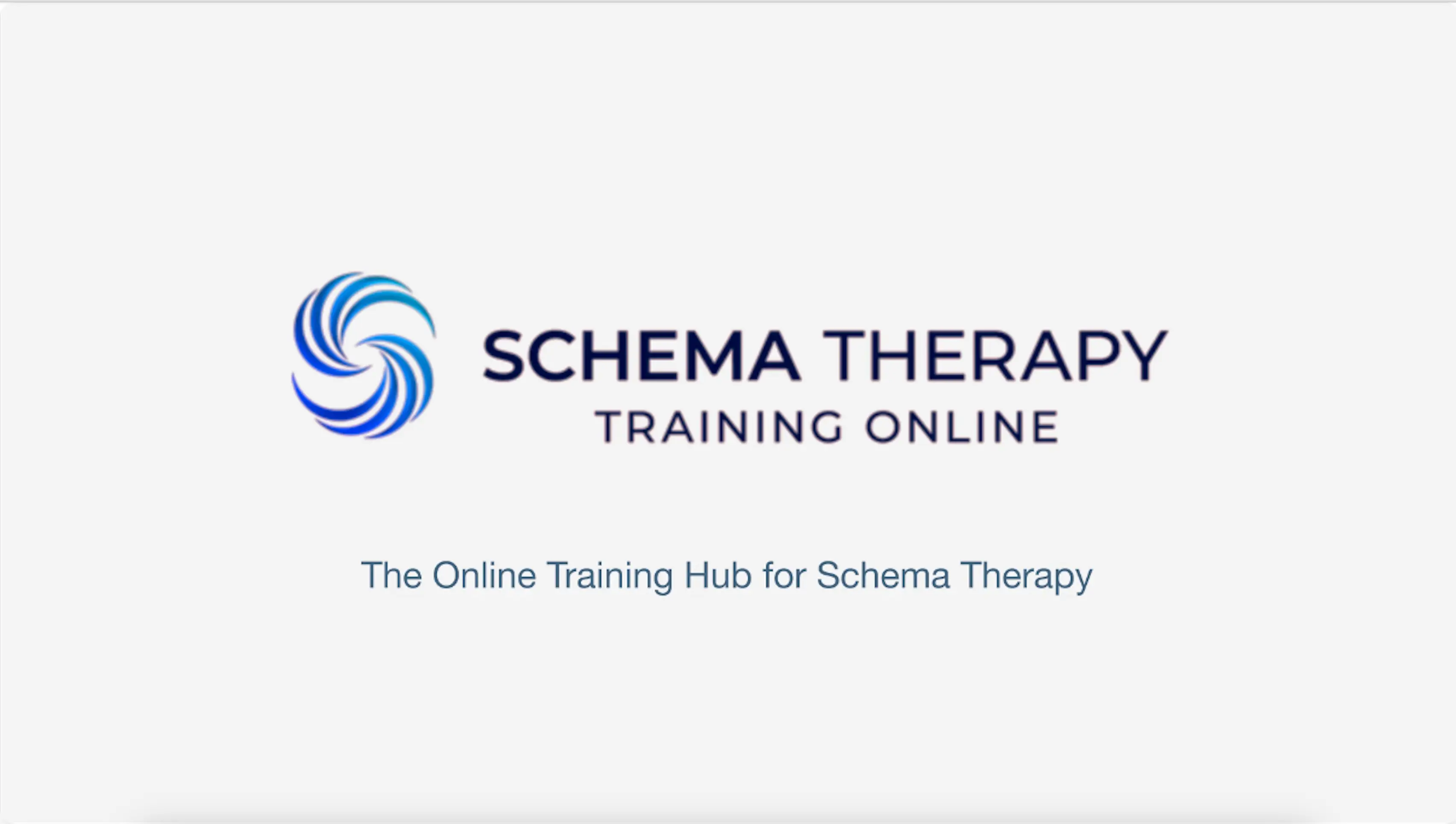 Schema Therapy Training Introduction